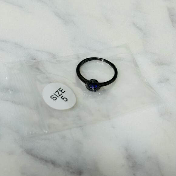 NWT Tanzanite Color & Diamond Evil Eye Ring - Picture 5 of 5